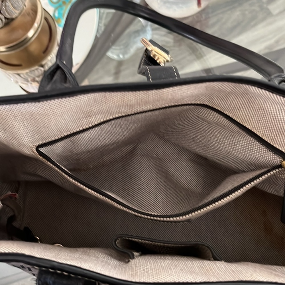 🖤🩶VINTAGE DOONEY & BOURKE PURSE 14Wx9.5L GREY & BLACK GREAT CONDITION! - Picture 7 of 13